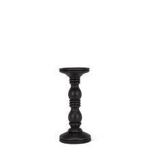 Load image into Gallery viewer, Medium Black Turned Pillar Holder
