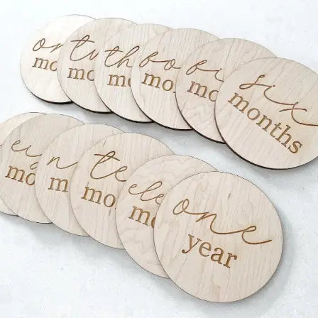 Baby Milestone Wooden Discs