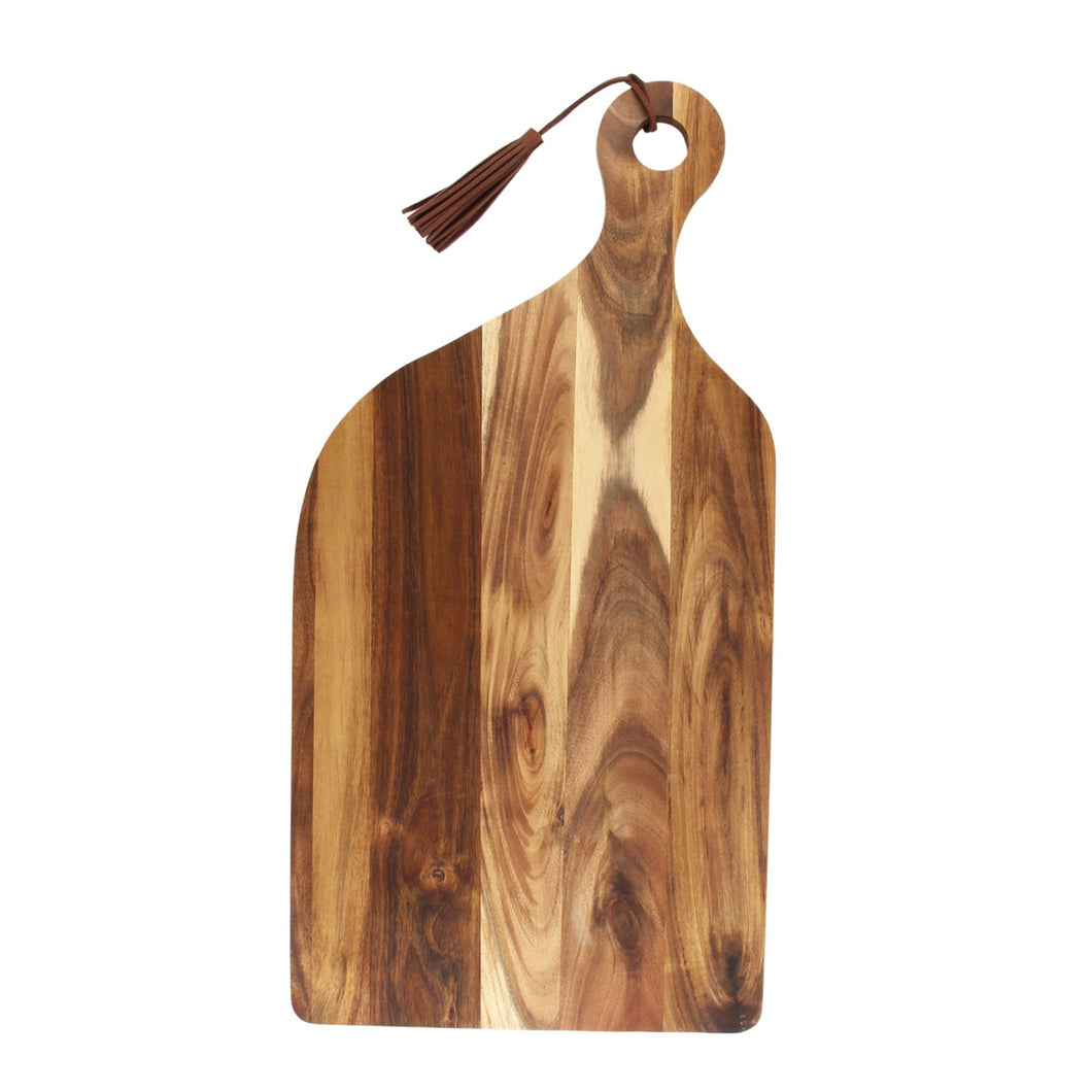 Tassel Acacia Serving Board With Handle