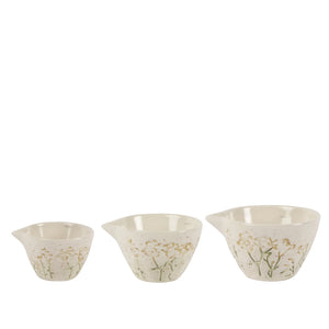 Embossed Floral Mini Bowls - Set Of 3