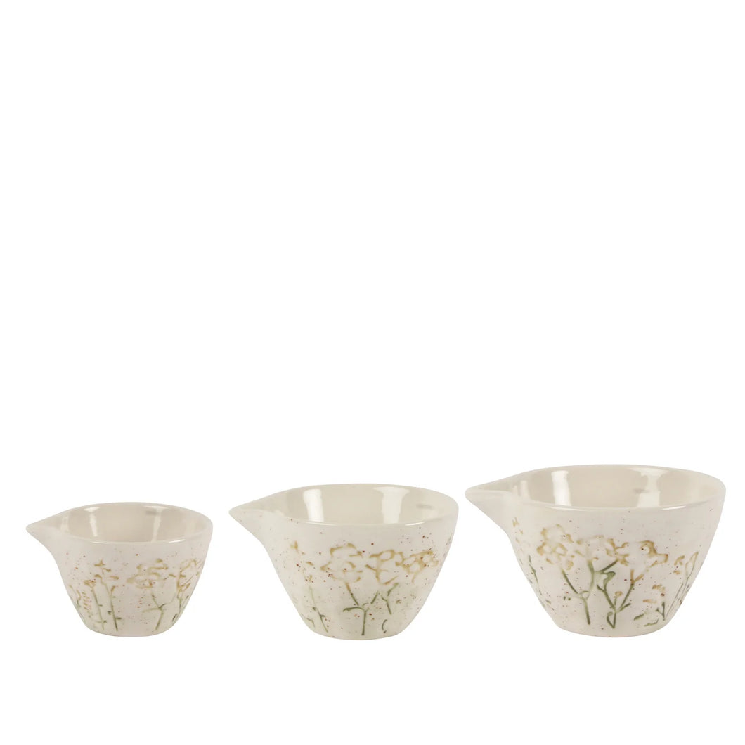 Embossed Floral Mini Bowls - Set Of 3