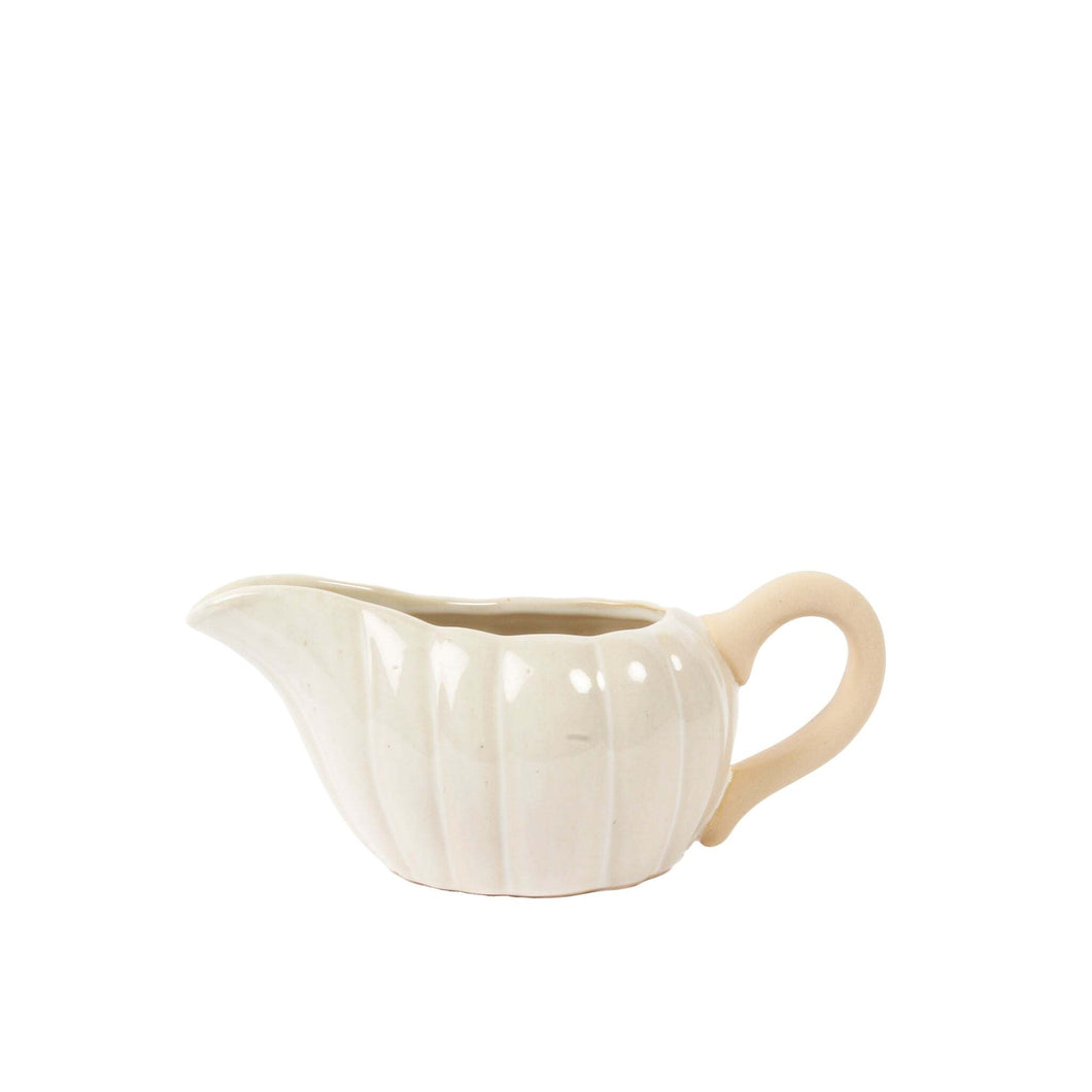 Pumpkin Shaped Stoneware Gravy Boat
