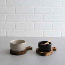 Load image into Gallery viewer, Acacia &amp; Ceramic Serving Set
