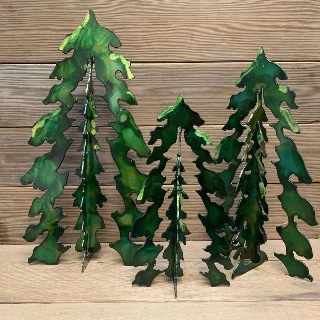 Hand Painted 3D Trees - Assorted