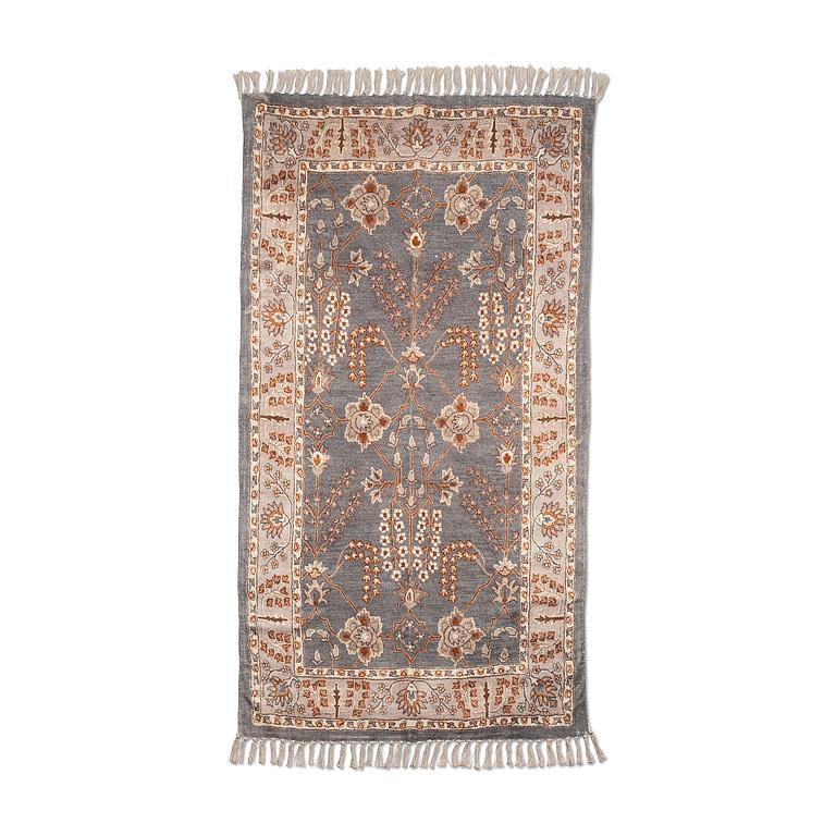 Dark Grey Printed 3'x5' Floor Rug