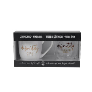 Definitely Need Coffee Mug/Wine Glass Set