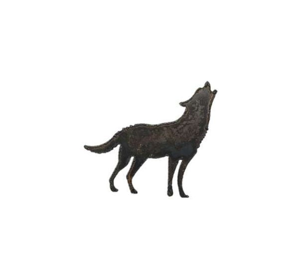 Wolf Rusted Metal Magnet