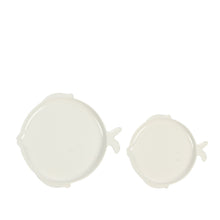 Load image into Gallery viewer, Round White Fish Serving Plates - Assorted
