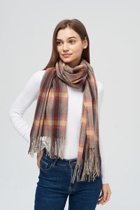 Shannon Mauve Plaid Scarf