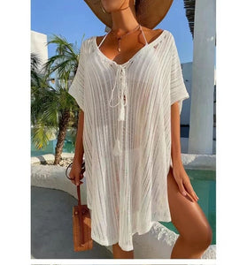 Ivy Bathing Suit Coverup - White