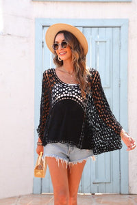 Lola Black Crochet Top