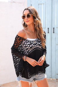 Lola Black Crochet Top