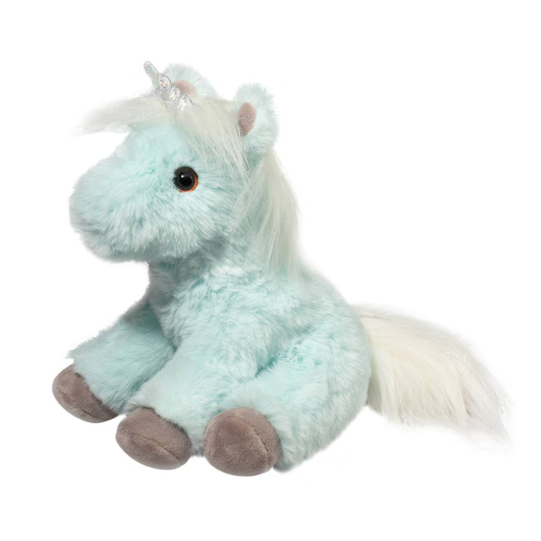 Mini Bonnie Soft Ice Blue Unicorn Plush