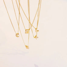 Load image into Gallery viewer, Gold Plated Block Letter Necklace
