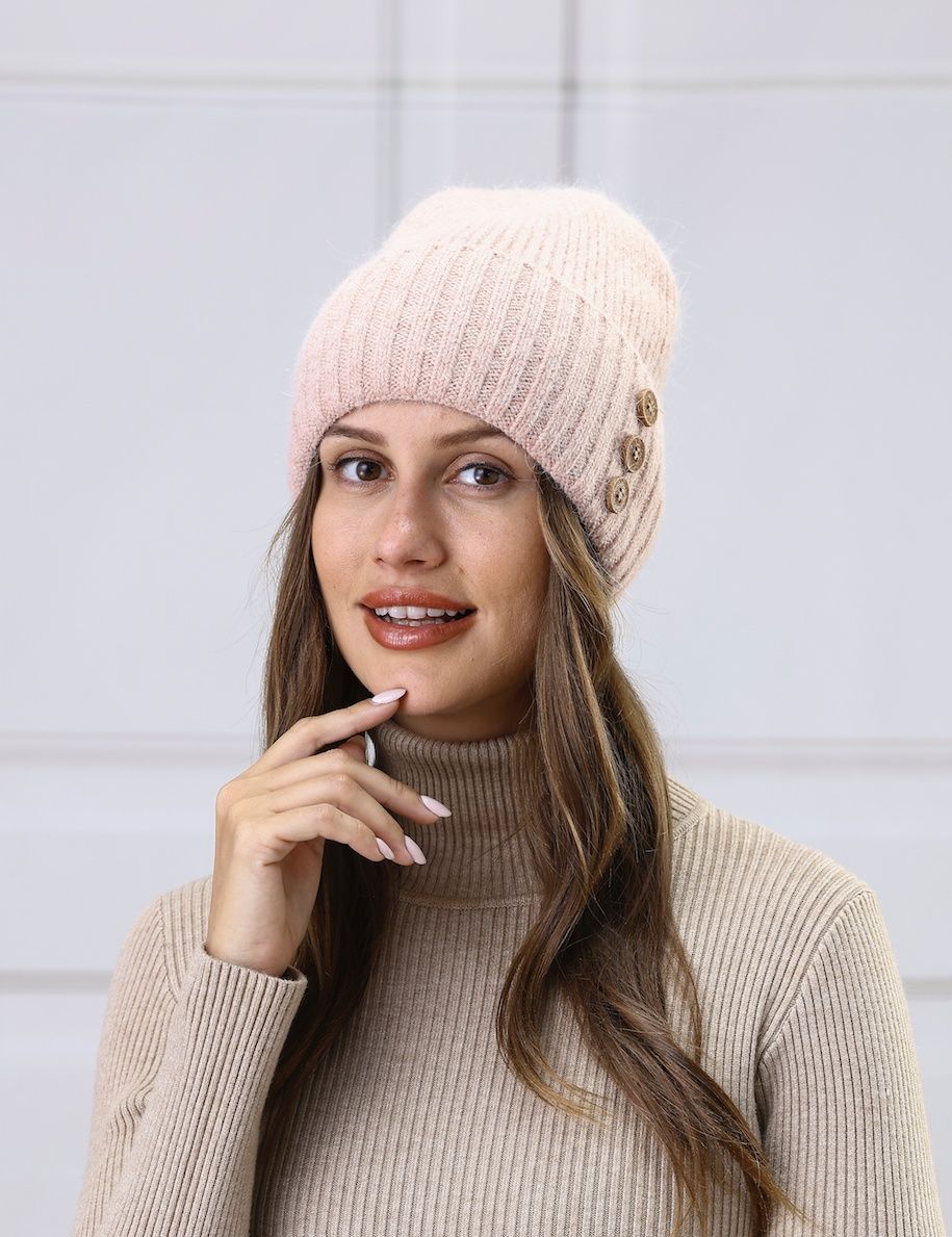 Pink Trio Button Hat