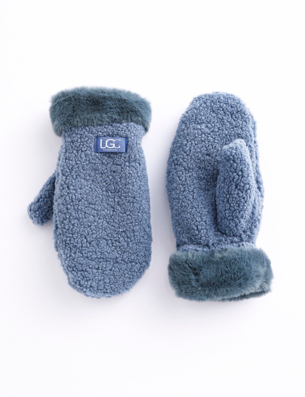 Navy Fleeced Mittens