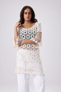 Robyn Cream Crochet Coverup