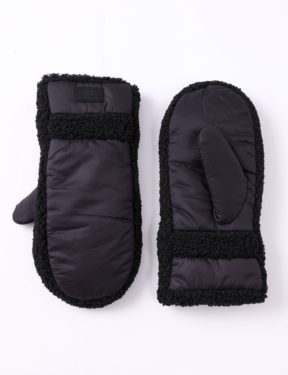Black Tone On Tone Mittens
