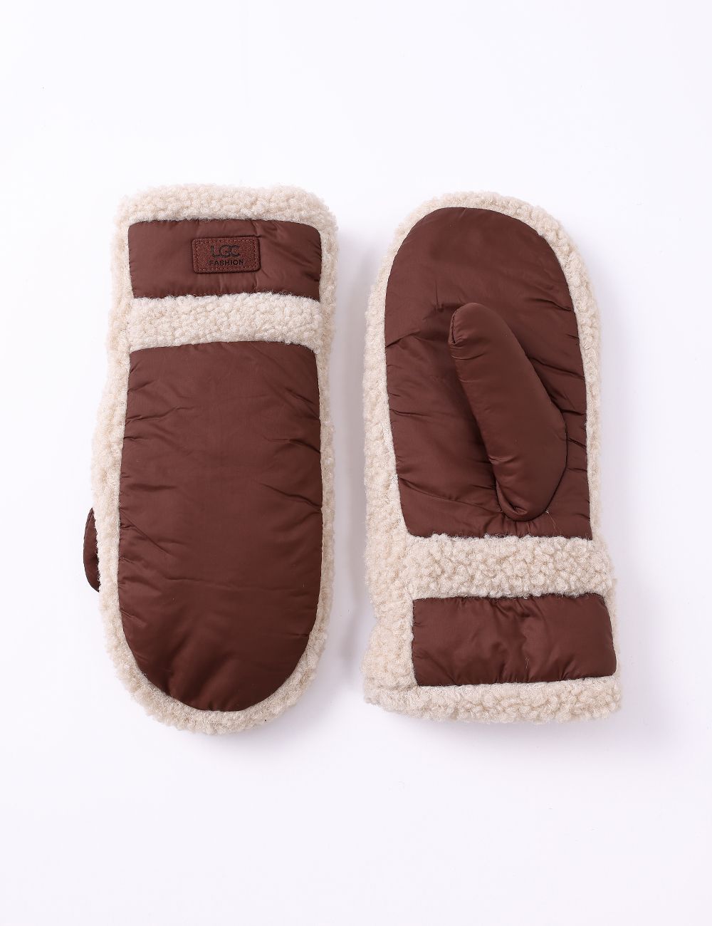 Brown & Creme Mittens