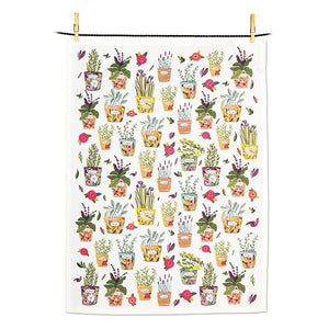 Potted Herbs Kitchen Towel