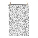 Ski Mountain Tea Towel