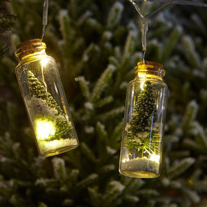 Festive Tree LED Glass Jar