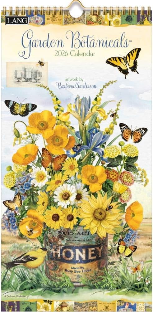 Garden Botanicals 2026 Lang Vertical Calendar