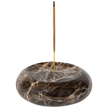 Load image into Gallery viewer, Emperador Marble Round Incense Holder
