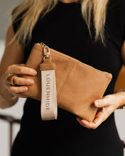 Load image into Gallery viewer, Mimi Logo Wristlet - Camel
