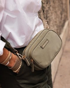 Cali Nylon Crossbody Bag - Khaki