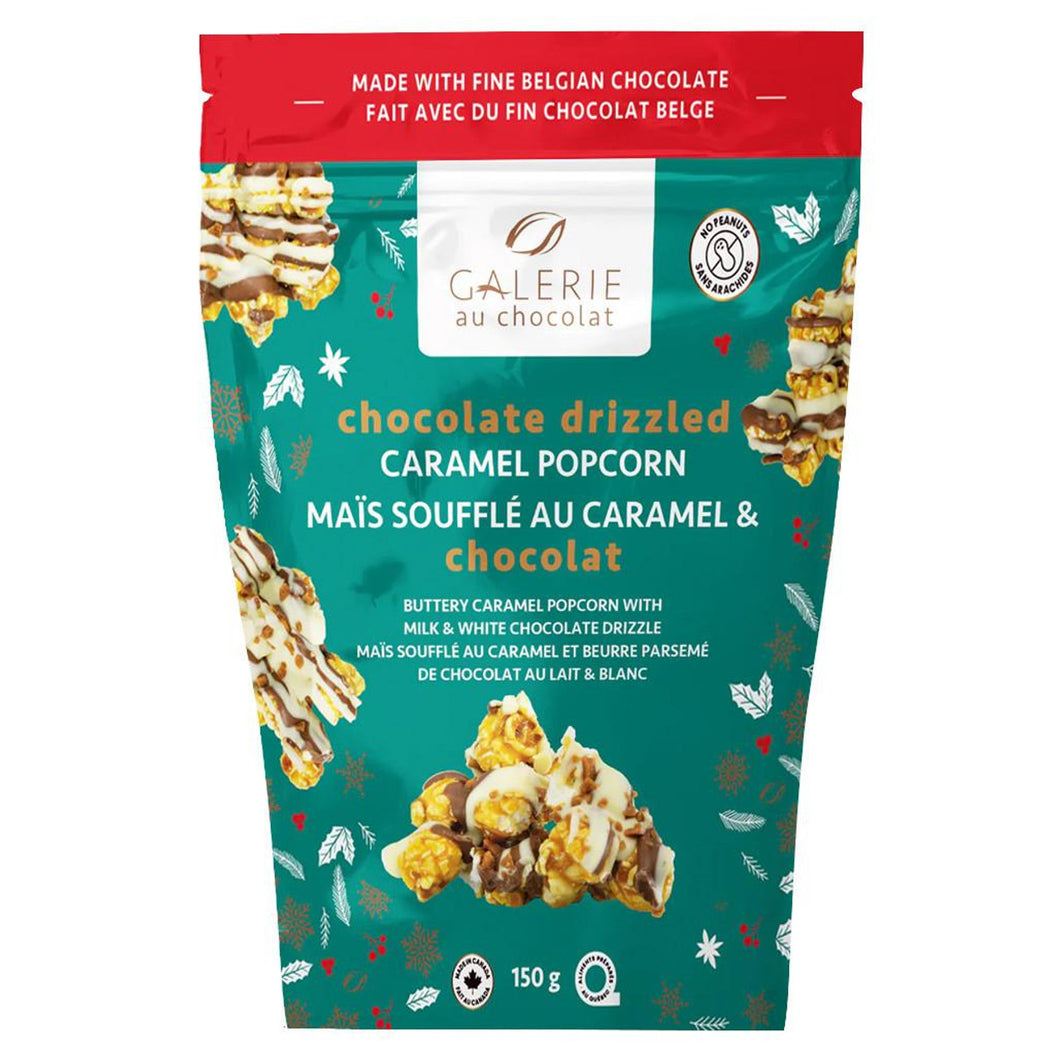 Galerie au Chocolat Chocolate Drizzled Salted Caramel Popcorn