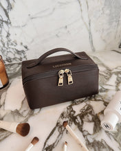 Load image into Gallery viewer, Ellis Makeup Bag - Chocolate
