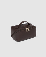 Load image into Gallery viewer, Ellis Makeup Bag - Chocolate
