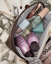 Load image into Gallery viewer, Ellis Makeup Bag - Chocolate
