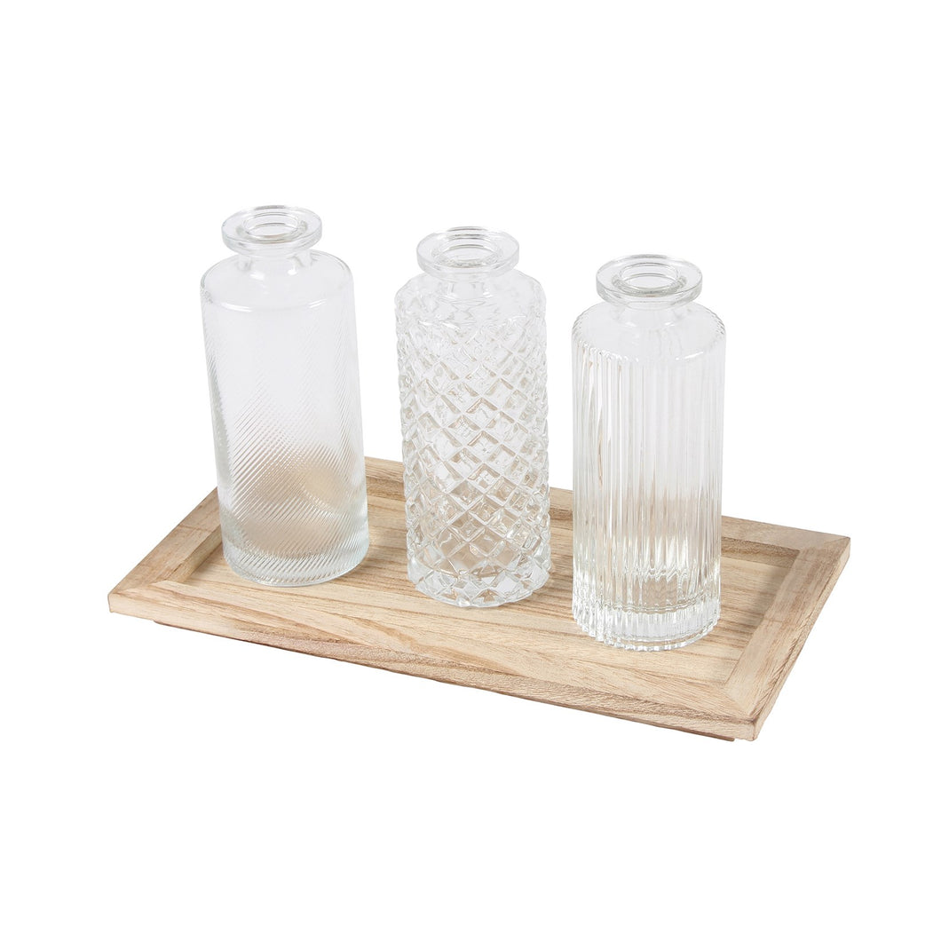 Classic 4-pc. Glass Décor Set With Tray
