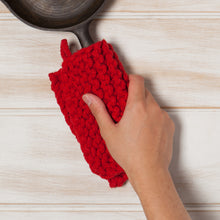 Load image into Gallery viewer, Chili Red Knit Potholder
