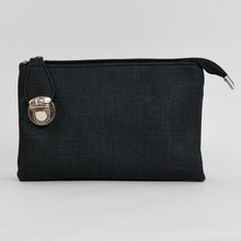 Load image into Gallery viewer, Black Linen Skyla Bag
