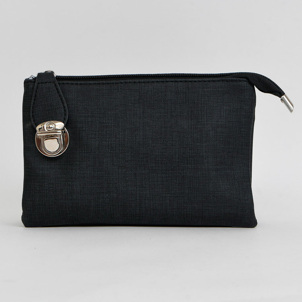 Black Linen Skyla Bag