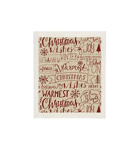 Christmas Wishes Sponge Cloth