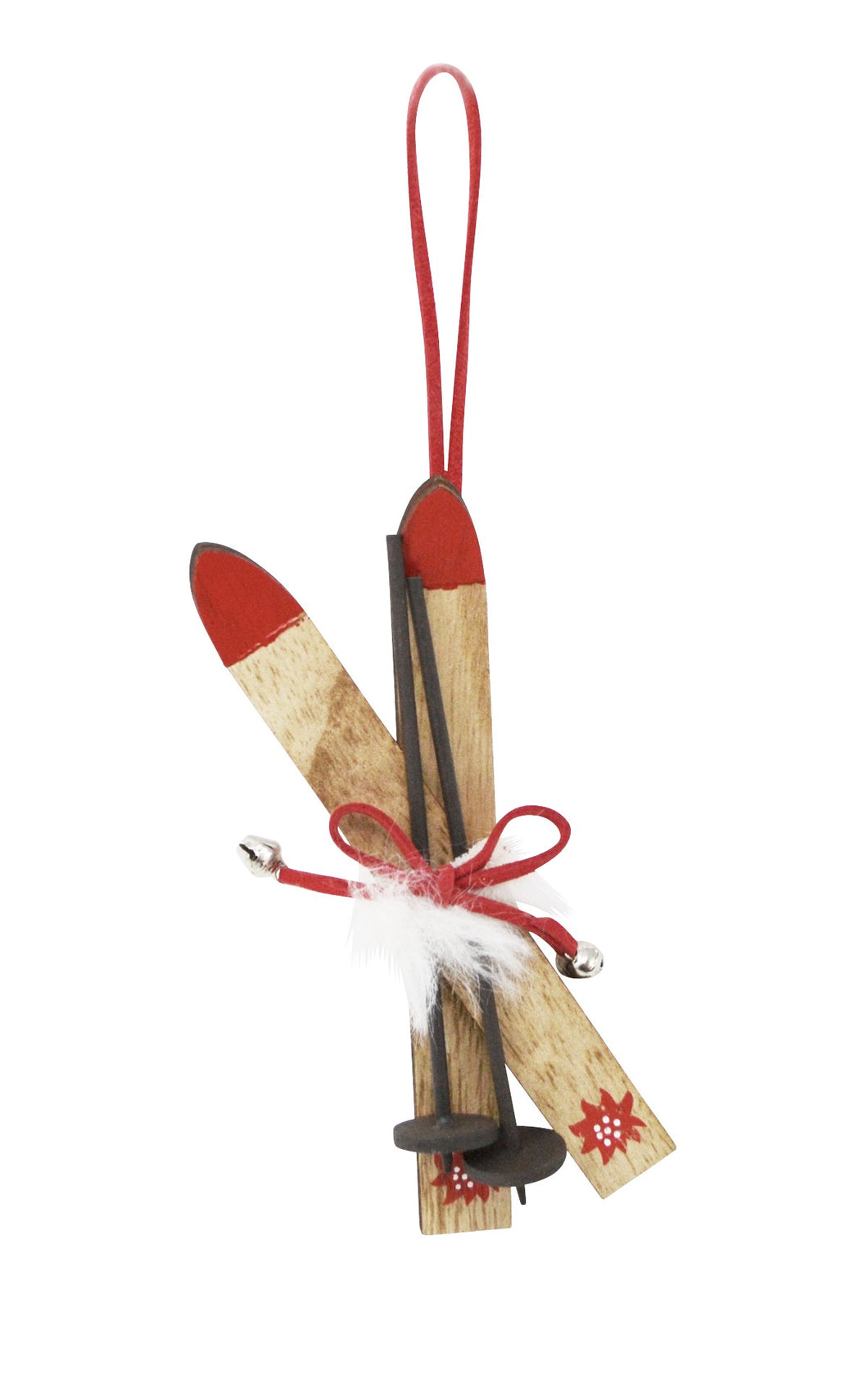 Red Ski Ornament