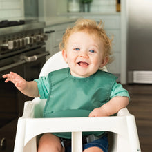 Load image into Gallery viewer, Mess-proof Silicone Pocket Bib - Olive Green

