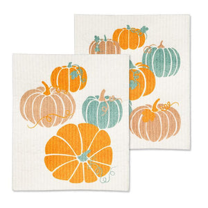 Pastel Pumpkins Dishcloths - Set of 2