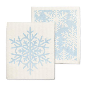 Glitter Snowflake Dishcloths - Set of 2