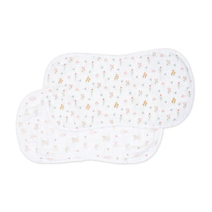 2 pack Burp Cloths - Kitty Cat & Flower Field