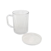 Load image into Gallery viewer, Lidded Clear Glass Mug
