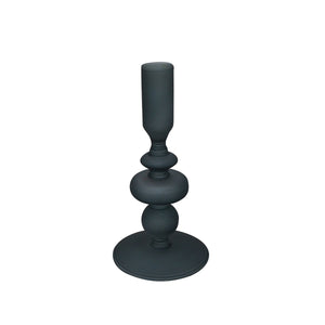 Frosted Black Candle Holder