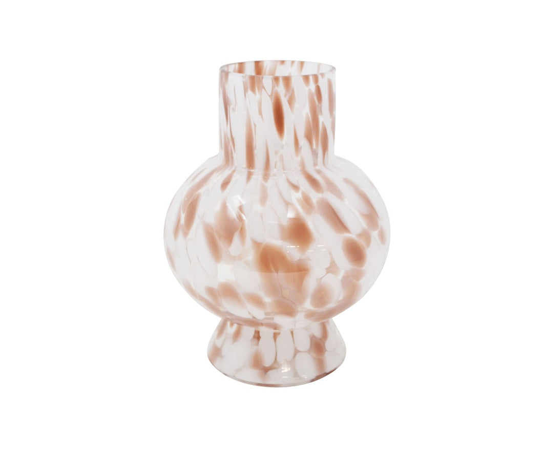 Amber Glass Ball Vase