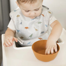Load image into Gallery viewer, Mess-Proof Easy Bib 3PK - Ocean Life/Dino/Slate
