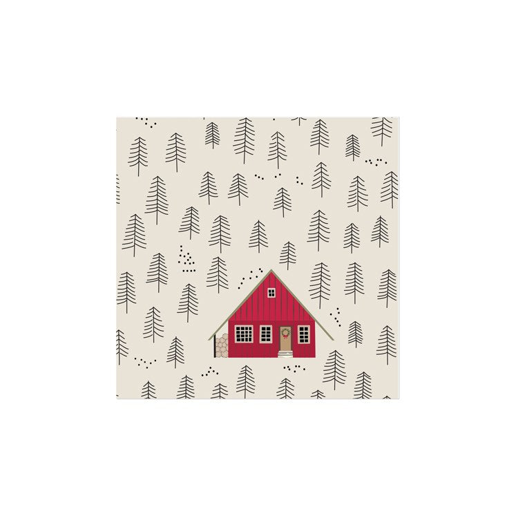 Winter Chalet Printed Cocktail Napkins