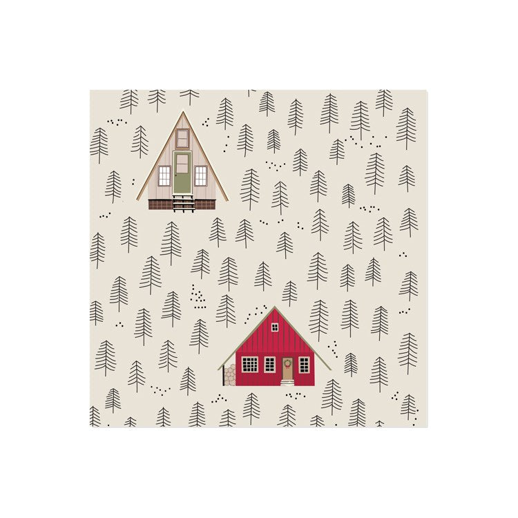 Winter Chalet Printed Lunch Napkin